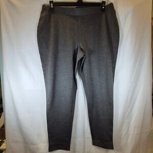 Philosophy Woman 2X Gray Heather Leggings Stretch Knit Pull-On Pants